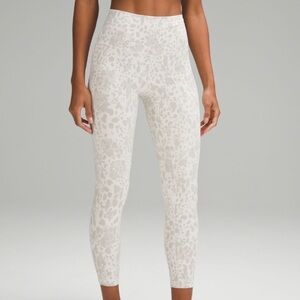 Lululemon Align Pants 25” in Cheetah Camo Antique White Multi size 4